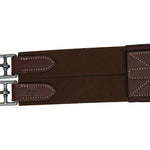 Huntley Equestrian Sedgwick Leather Fancy Stitched Padded Leather Contour Shaped Girth with Double End Elastic - Equiluxe Tack