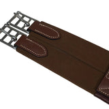 Huntley Equestrian Sedgwick Leather Fancy Stitched Padded Leather Contour Shaped Girth with Double End Elastic - Equiluxe Tack