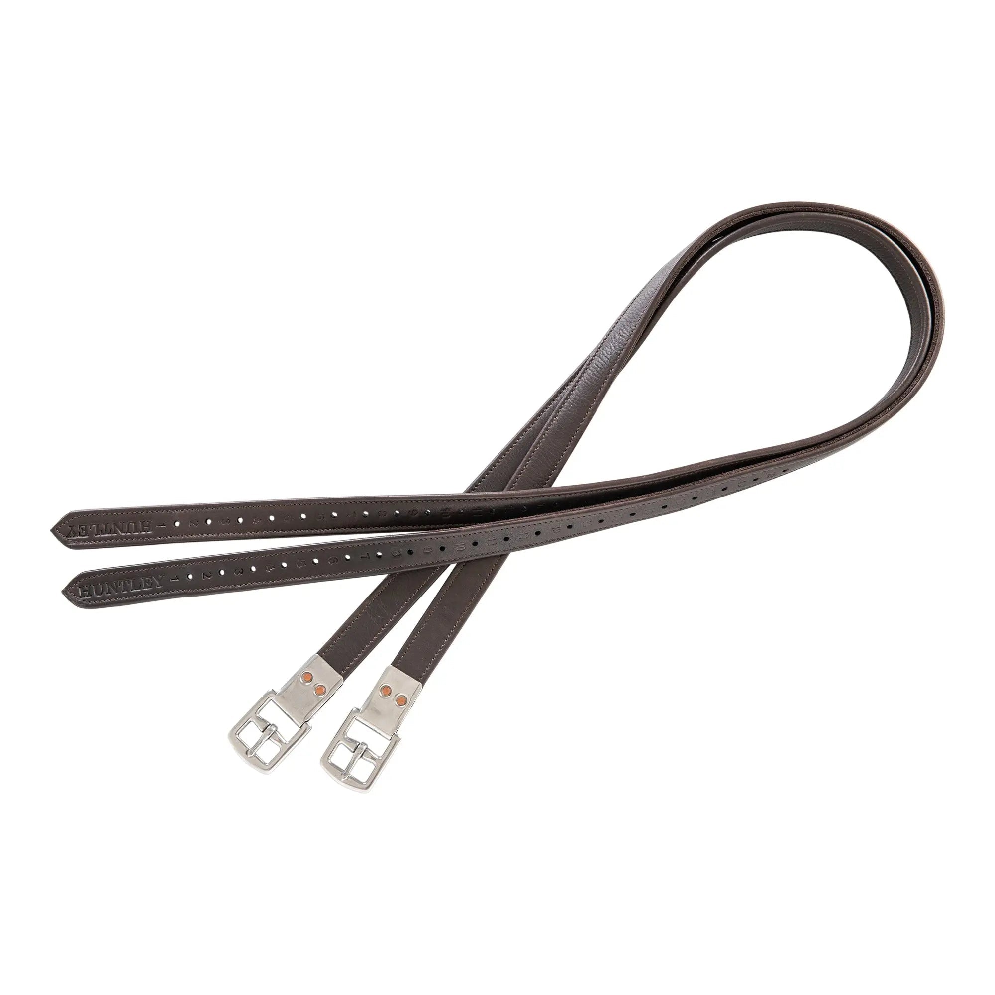 Huntley Equestrian Sedgwick Leather Flat Buckle Stirrup Leathers - Equiluxe Tack