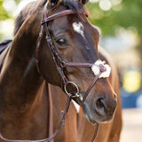 Huntley Equestrian Sedgwick Leather Padded Monocrown Figure 8 Bridle - Equiluxe Tack