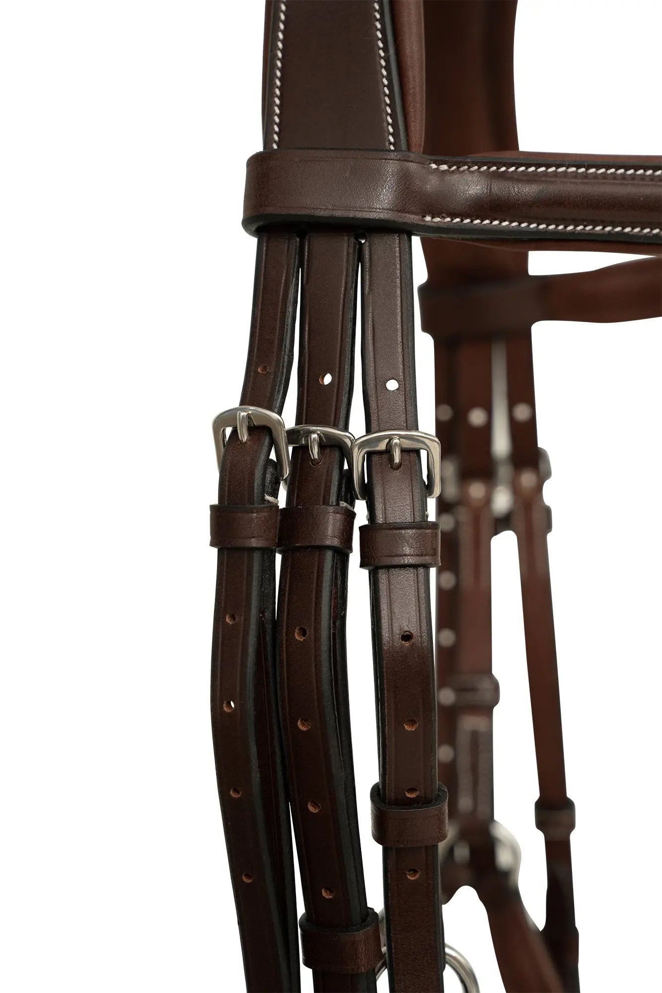 Huntley Equestrian Sedgwick Leather Padded Monocrown Figure 8 Bridle - Equiluxe Tack