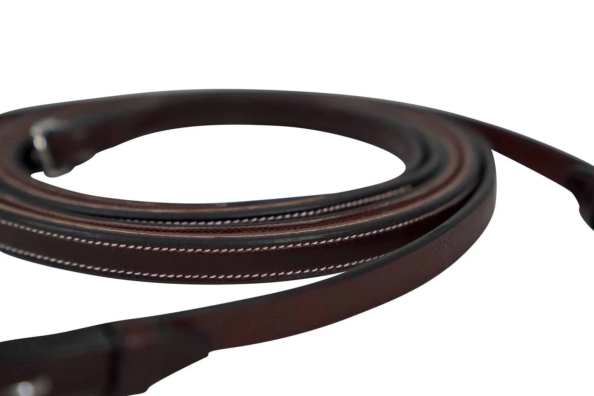 Huntley Equestrian Sedgwick Pelham Flat Curb Reins, Rubber Lined - Equiluxe Tack