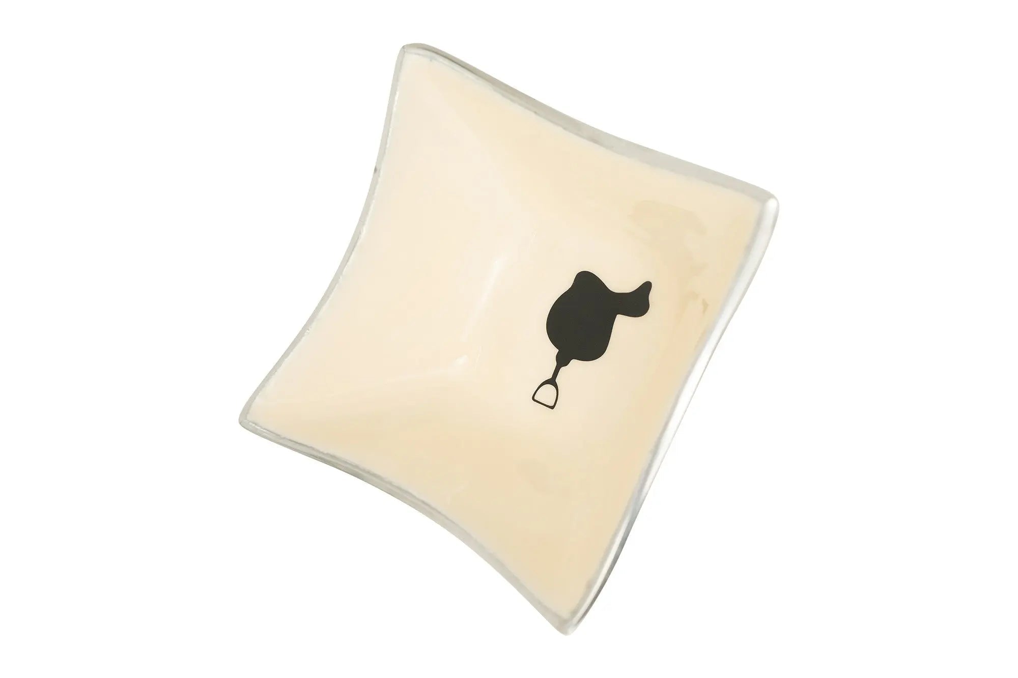 Huntley Equestrian Square Shaped Bowl with Saddle, White - Equiluxe Tack