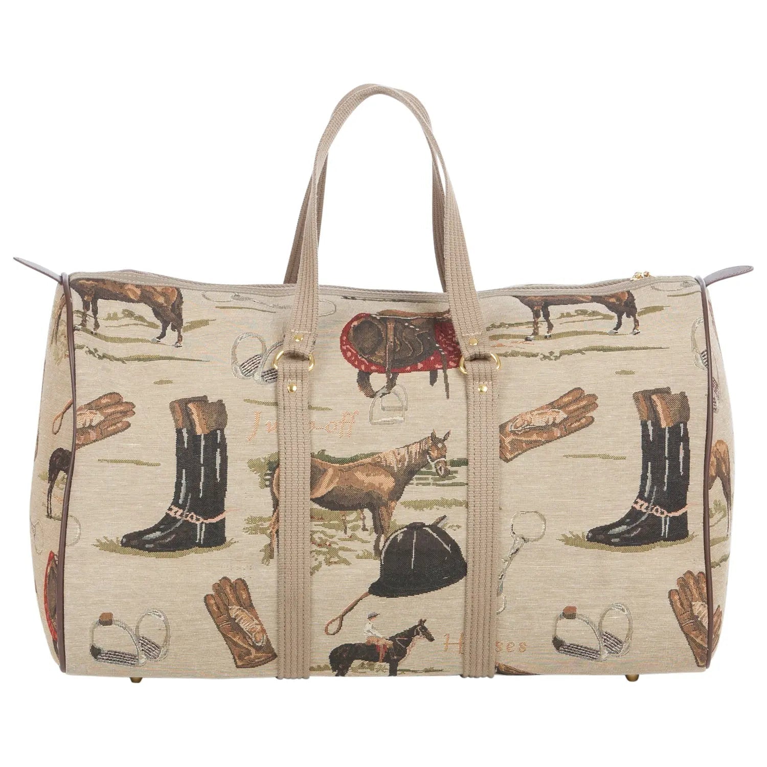 Huntley Equestrian Tapestry Duffle Bag-English Design - Equiluxe Tack