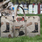 Huntley Equestrian Tapestry Duffle Bag-English Design - Equiluxe Tack