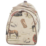 Huntley Equestrian Tapestry Duffle Bag-English Design - Equiluxe Tack
