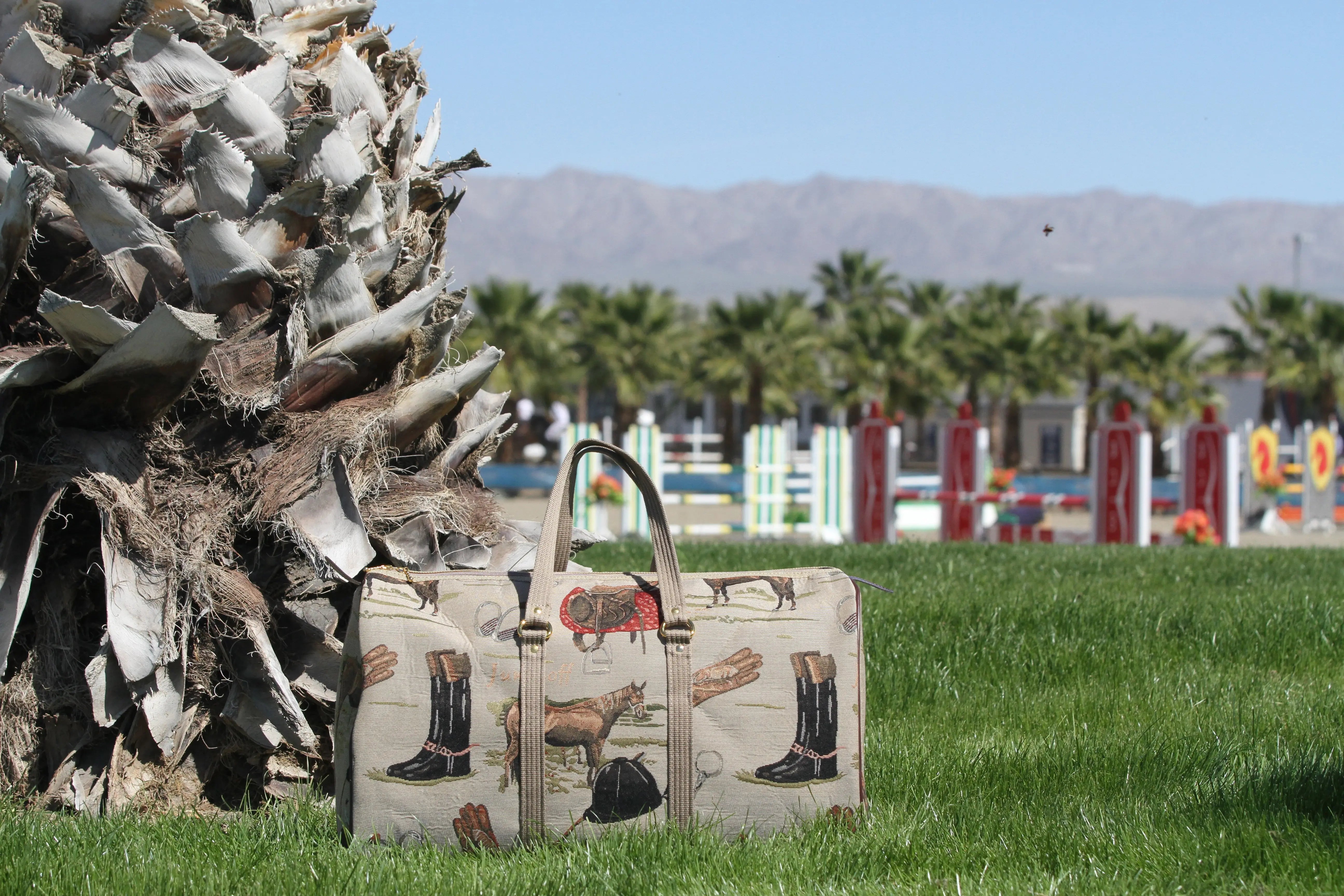 Huntley Equestrian Tapestry Duffle Bag-English Design - Equiluxe Tack