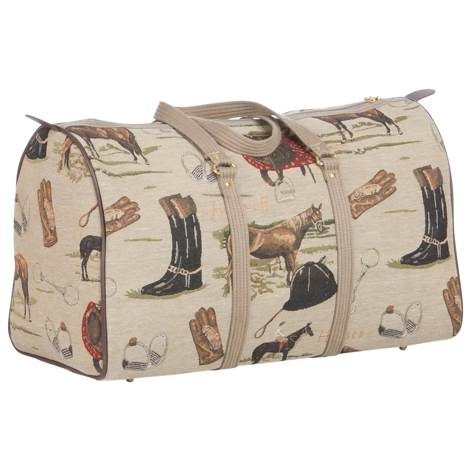 Huntley Equestrian Tapestry Duffle Bag-English Design - Equiluxe Tack