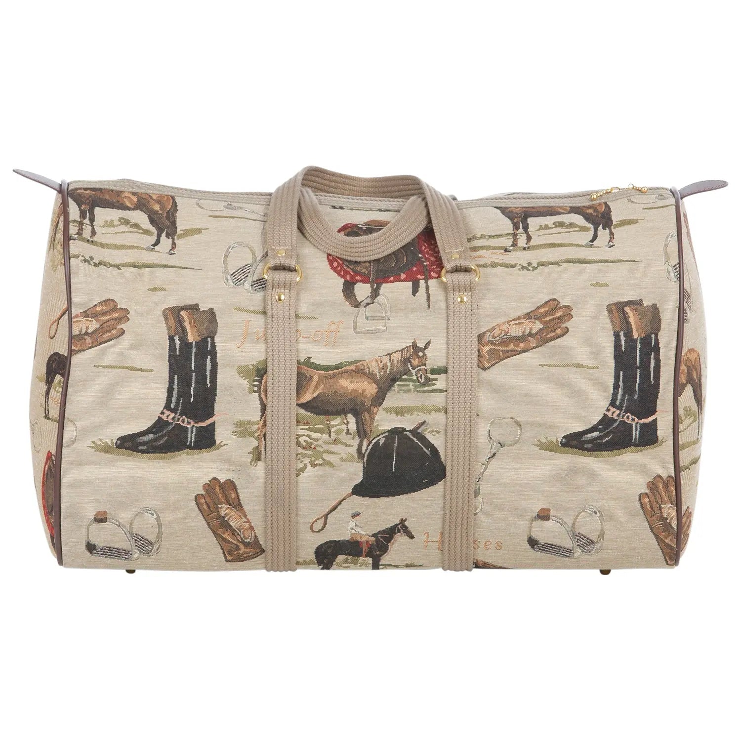 Huntley Equestrian Tapestry Duffle Bag-English Design - Equiluxe Tack