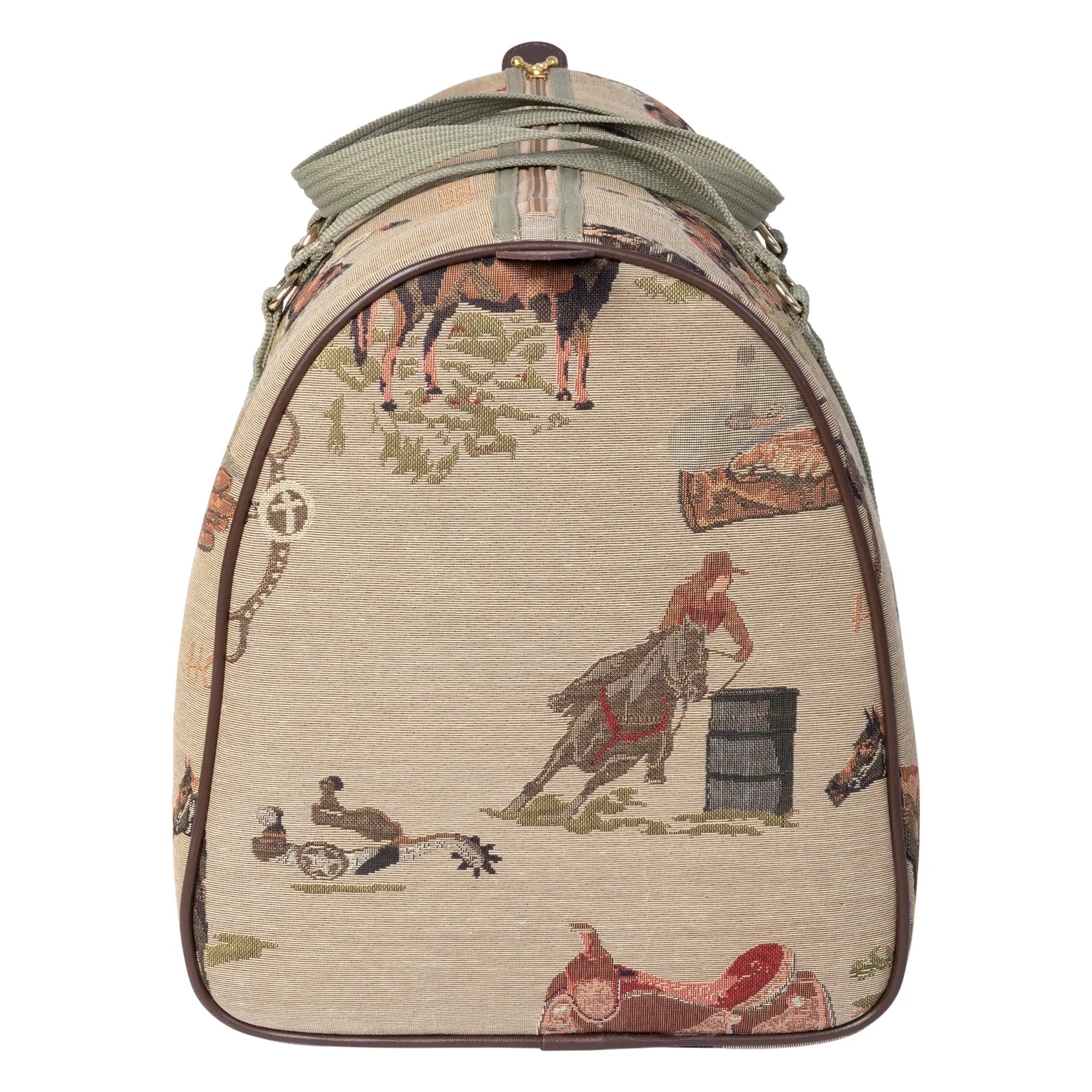 Huntley Equestrian Tapestry Duffle Bag-Western Design - Equiluxe Tack