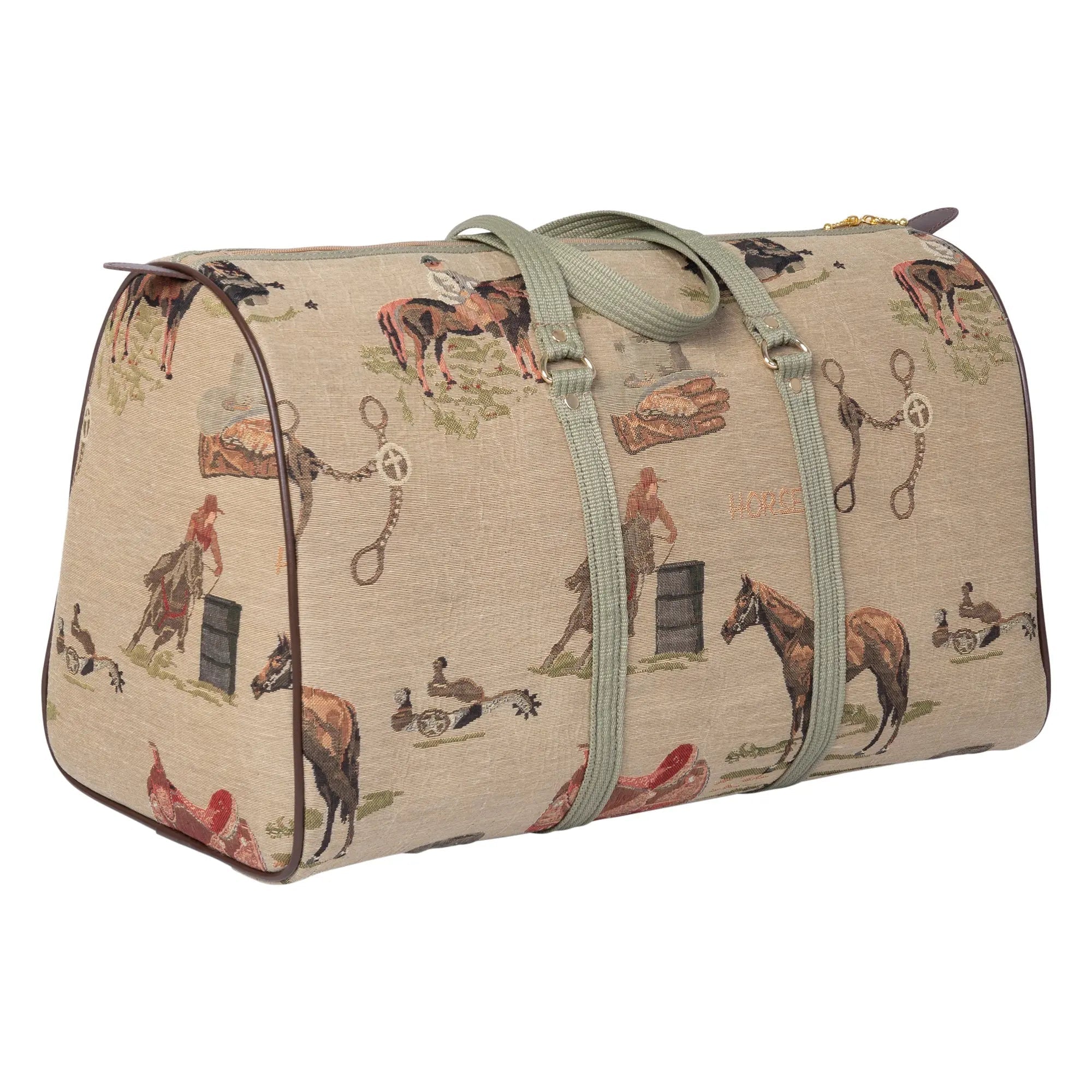Huntley Equestrian Tapestry Duffle Bag-Western Design - Equiluxe Tack