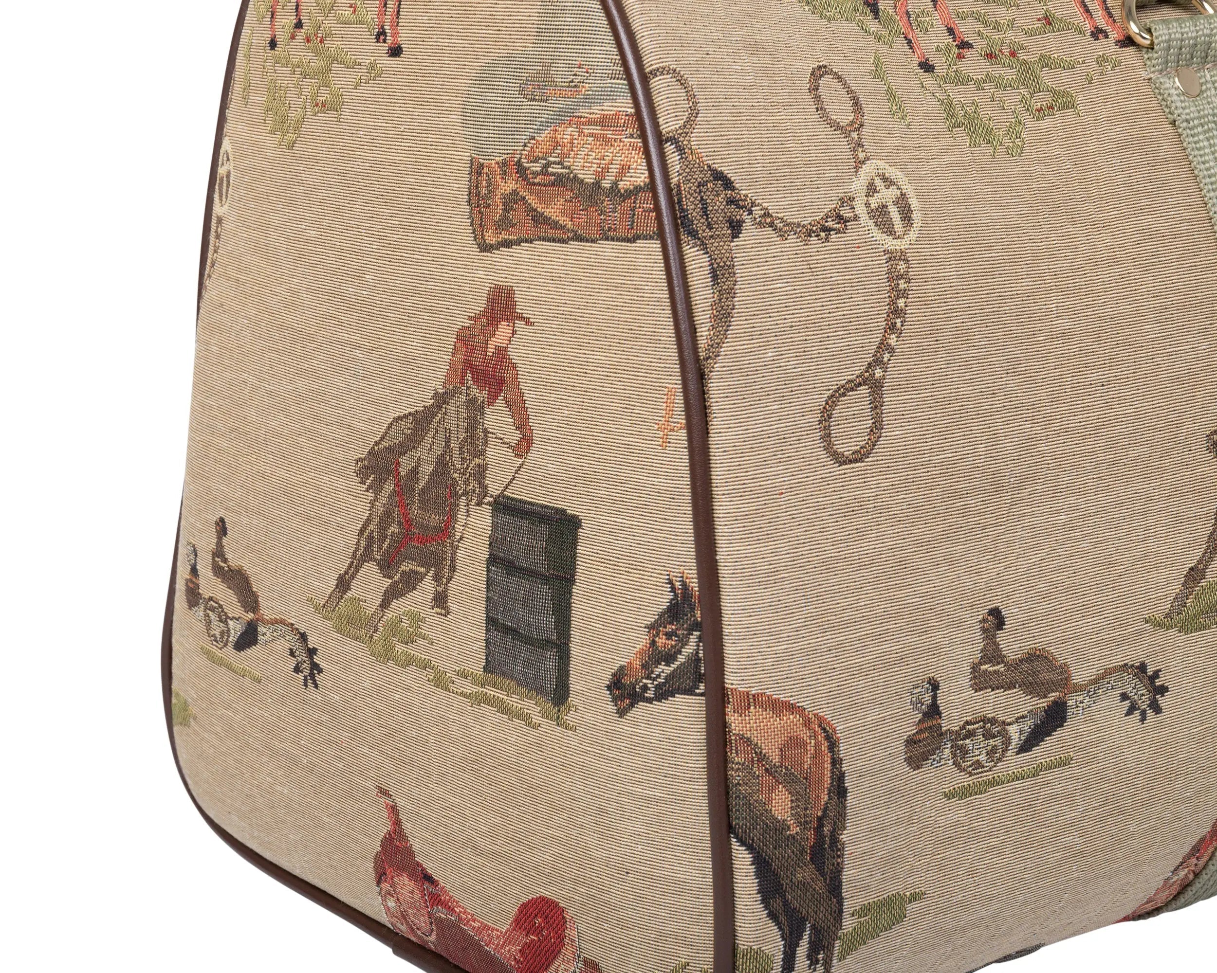 Huntley Equestrian Tapestry Duffle Bag-Western Design - Equiluxe Tack