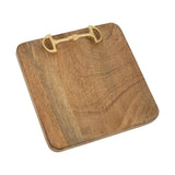 Huntley Equestrian Wooden Square Tray with Gold Bit - Equiluxe Tack