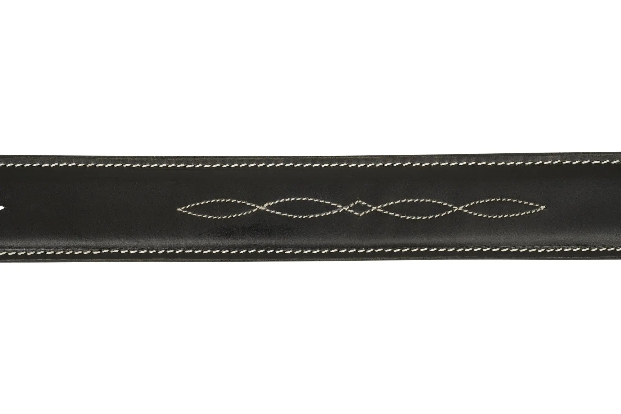 Huntley Fancy Stitched Ladies 1.5" Inch wide belt, Black - Equiluxe Tack