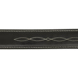 Huntley Fancy Stitched Ladies 1.5" Inch wide belt, Black - Equiluxe Tack