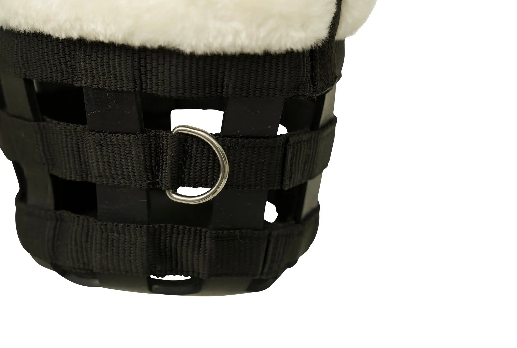 Huntley Fleece Padded Nylon Grazing Muzzle, Black - Equiluxe Tack