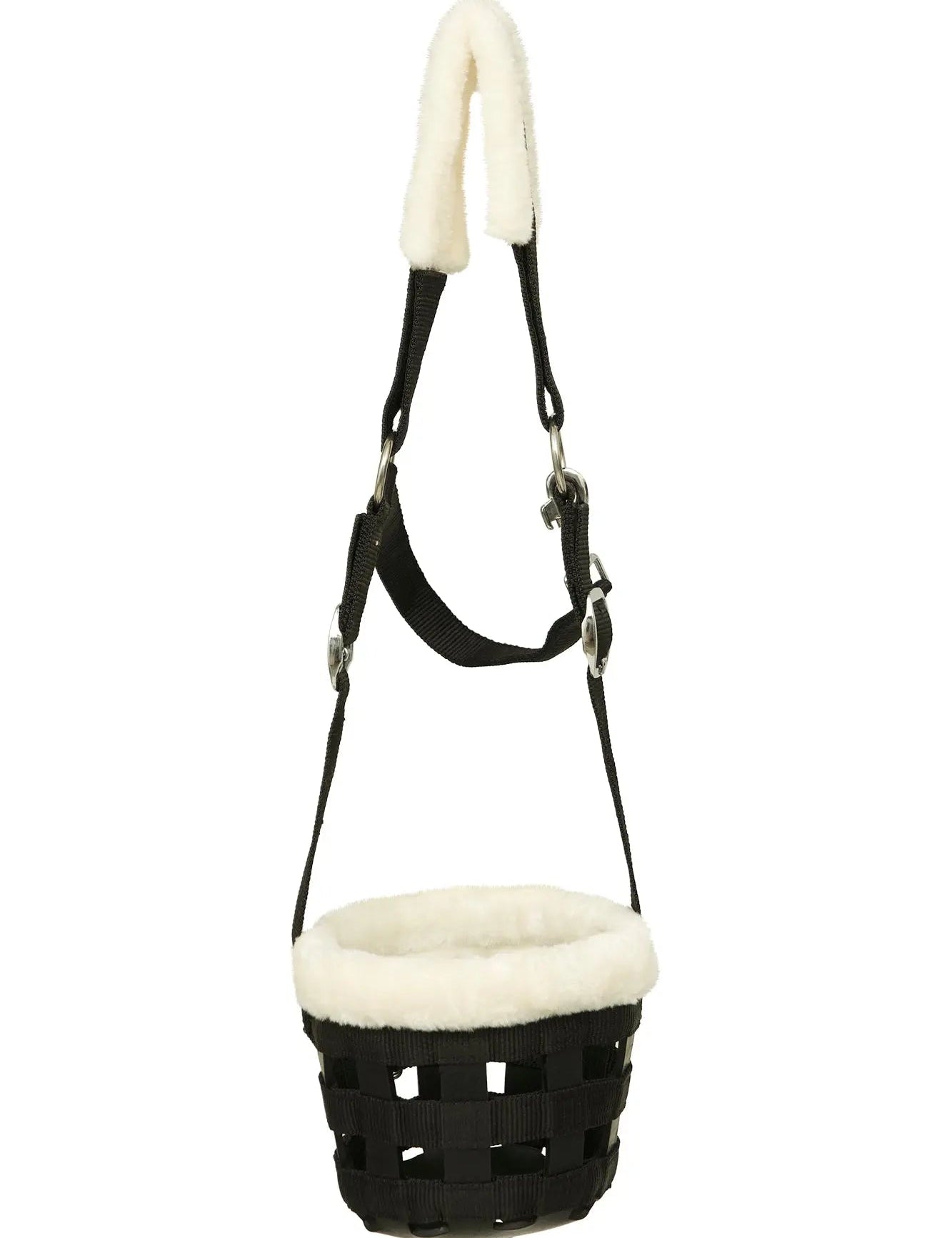 Huntley Fleece Padded Nylon Grazing Muzzle, Black - Equiluxe Tack