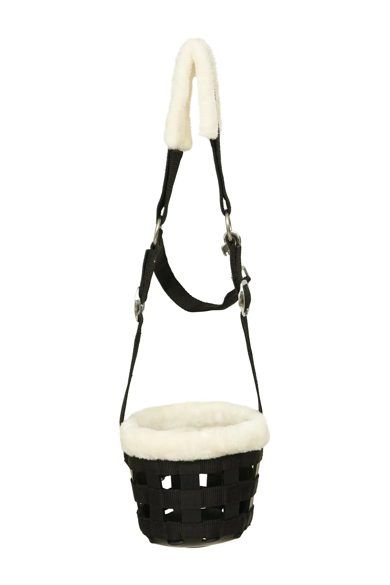 Huntley Fleece Padded Nylon Grazing Muzzle, Black - Equiluxe Tack
