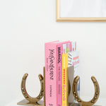 Huntley Horse shoe Bookends, Pair, Brass Antique Finish - Equiluxe Tack