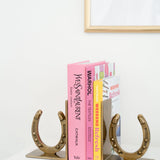 Huntley Horse shoe Bookends, Pair, Brass Antique Finish - Equiluxe Tack