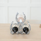 Huntley Horseshoe 3-Bottle Wine Rack, Aluminum Silver Finish - Equiluxe Tack