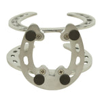 Huntley Horseshoe Napkin Holder, Aluminum Silver Finish - Equiluxe Tack