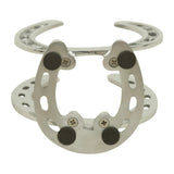 Huntley Horseshoe Napkin Holder, Aluminum Silver Finish - Equiluxe Tack