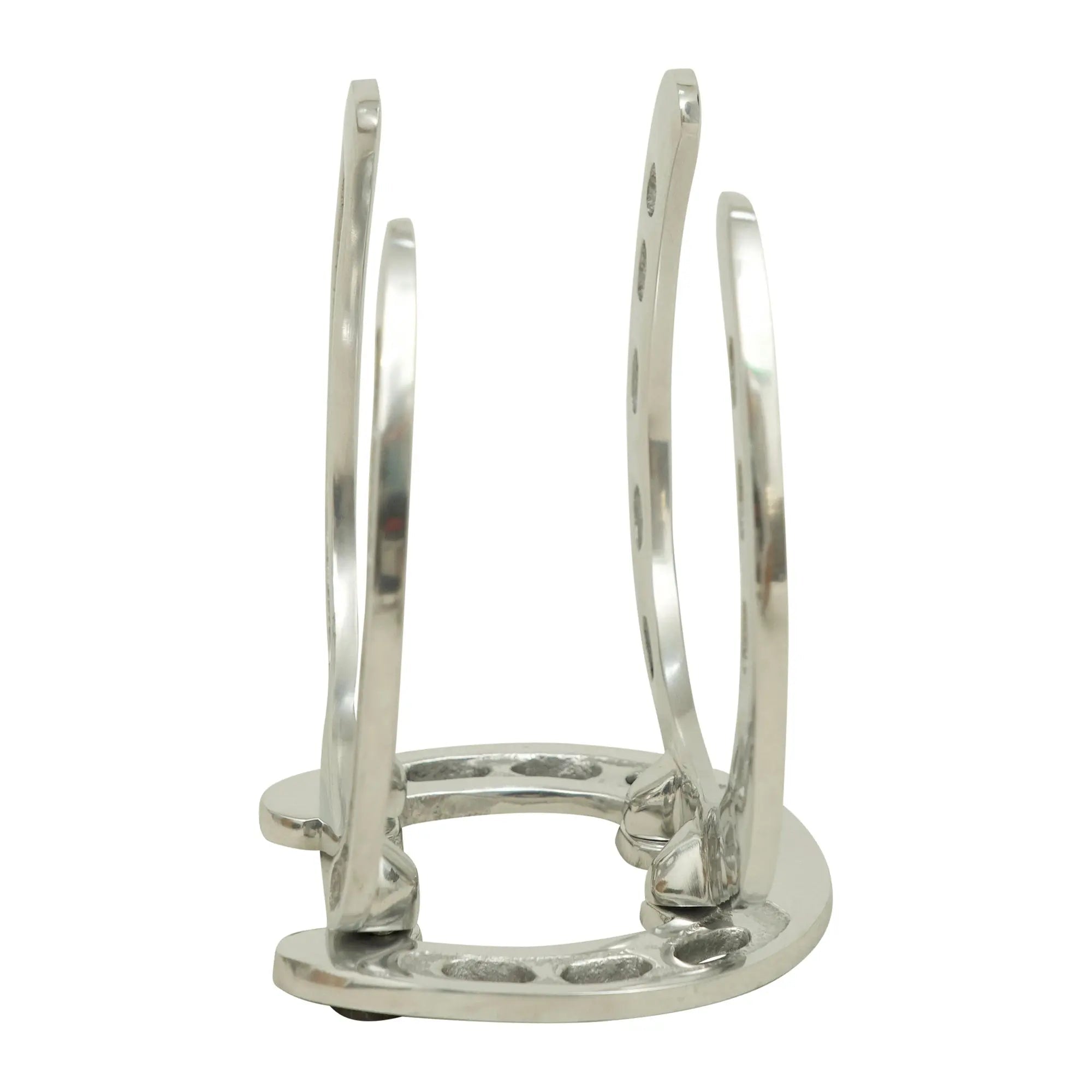 Huntley Horseshoe Napkin Holder, Aluminum Silver Finish - Equiluxe Tack