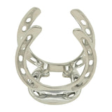 Huntley Horseshoe Napkin Holder, Aluminum Silver Finish - Equiluxe Tack