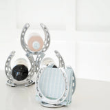 Huntley Horseshoe Napkin Holder, Aluminum Silver Finish - Equiluxe Tack