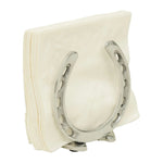 Huntley Horseshoe Napkin Holder, Aluminum Silver Finish - Equiluxe Tack