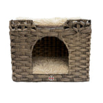 Huntley Pet Cat House, 2 Cushion Bed, Gray - Equiluxe Tack