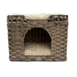 Huntley Pet Cat House, 2 Cushion Bed, Gray - Equiluxe Tack