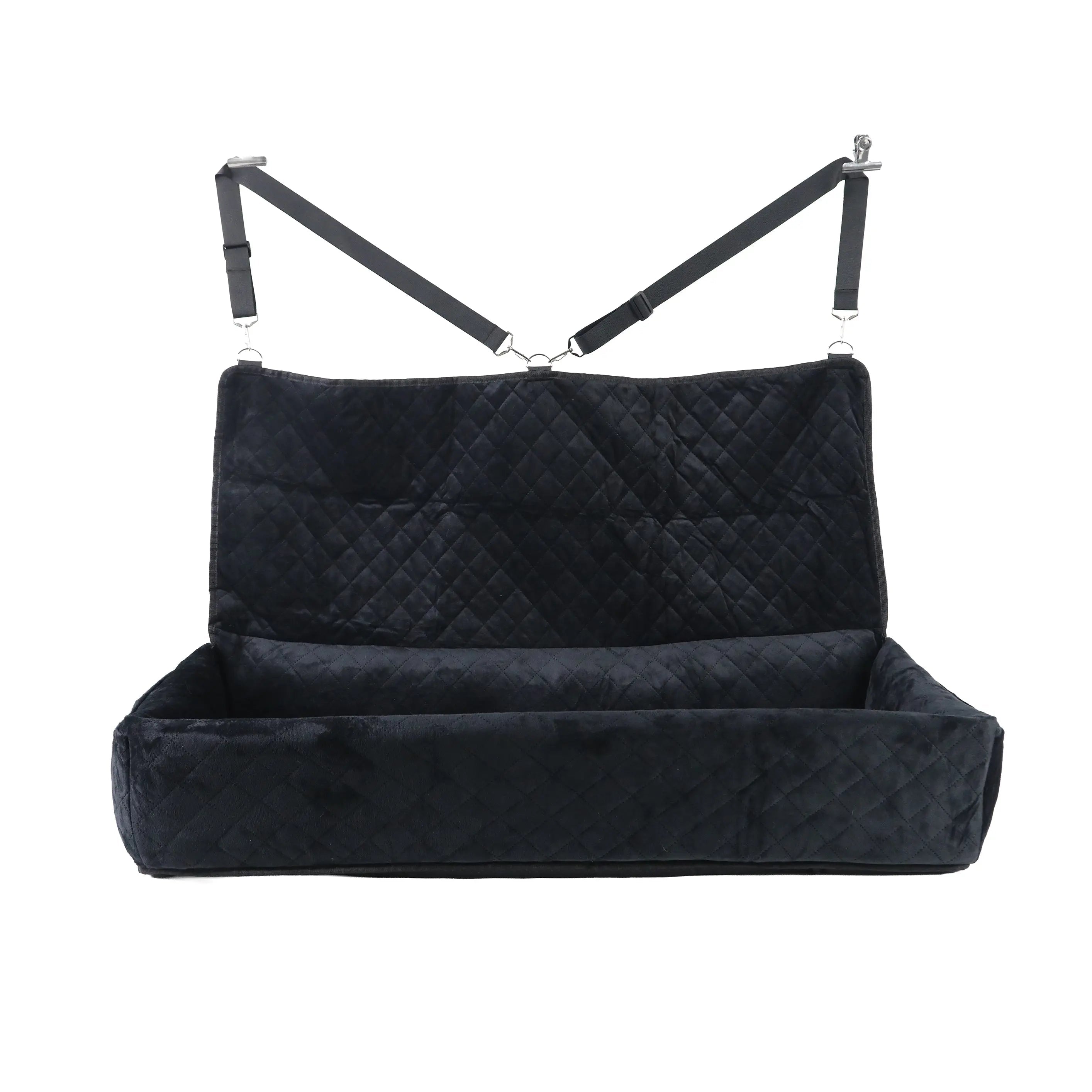 Huntley Pet Dog Car Seat for Large Dogs, Pet Booster Back Set Bed, Black - Equiluxe Tack
