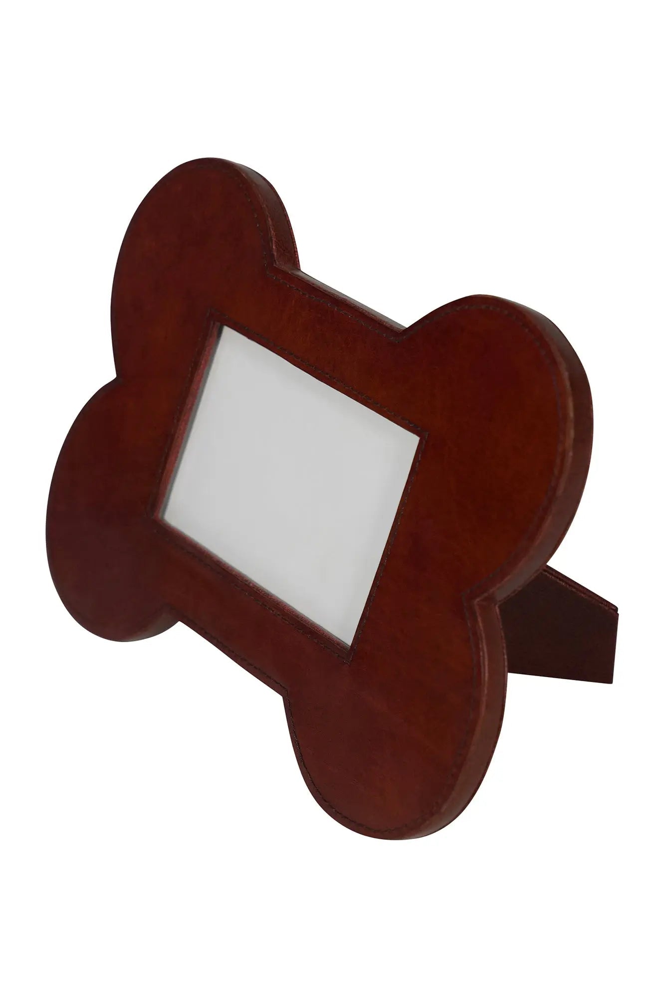 Huntley Pet Leather Bone Shaped Picture Frame, 4x6 - Equiluxe Tack