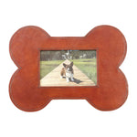 Huntley Pet Leather Bone Shaped Picture Frame, 4x6 - Equiluxe Tack