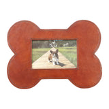 Huntley Pet Leather Bone Shaped Picture Frame, 4x6 - Equiluxe Tack