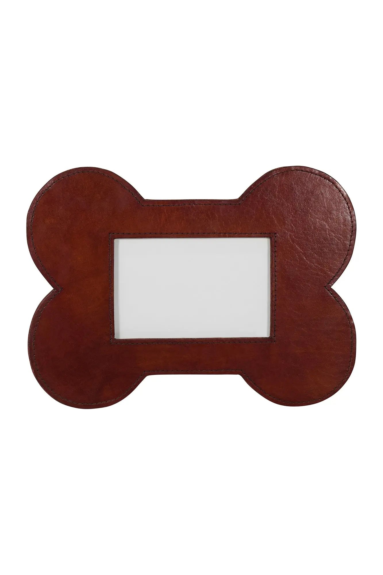Huntley Pet Leather Bone Shaped Picture Frame, 4x6 - Equiluxe Tack