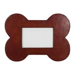 Huntley Pet Leather Bone Shaped Picture Frame, 4x6 - Equiluxe Tack
