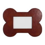 Huntley Pet Leather Bone Shaped Picture Frame, 4x6 - Equiluxe Tack