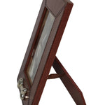 Huntley Pet Leather Picture Frame with Silver Bone Accent - Equiluxe Tack