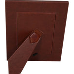 Huntley Pet Leather Picture Frame with Silver Bone Accent - Equiluxe Tack