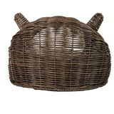 Huntley Pet Wicker Cat Shaped Play House Pet Bed with Cushion - Equiluxe Tack