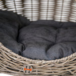 Huntley Pet Wicker Cat Shaped Play House Pet Bed with Cushion - Equiluxe Tack