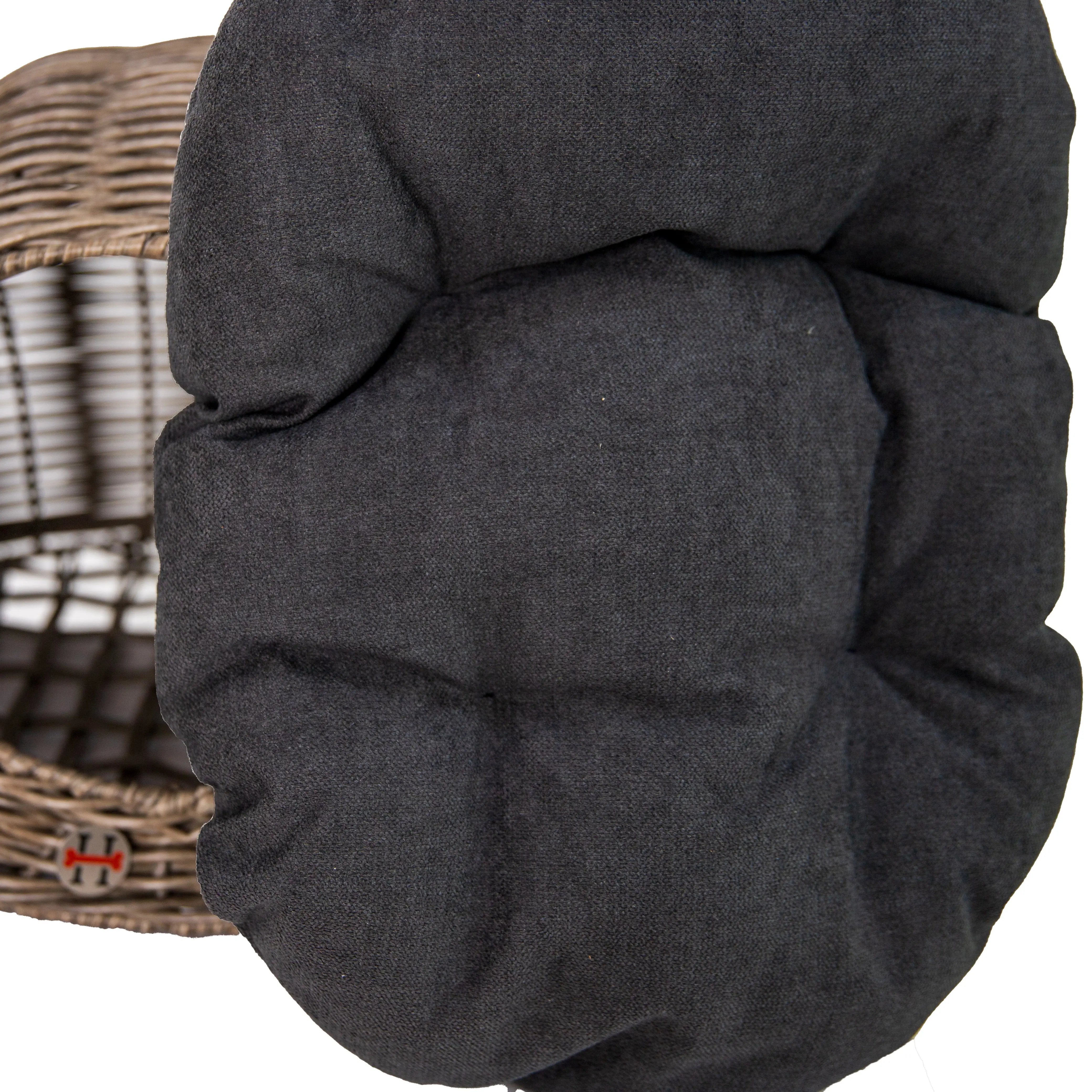 Huntley Pet Wicker Cat Shaped Play House Pet Bed with Cushion - Equiluxe Tack
