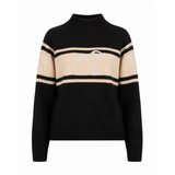 Penelope Noris Pullover Sweater - Black & Camel