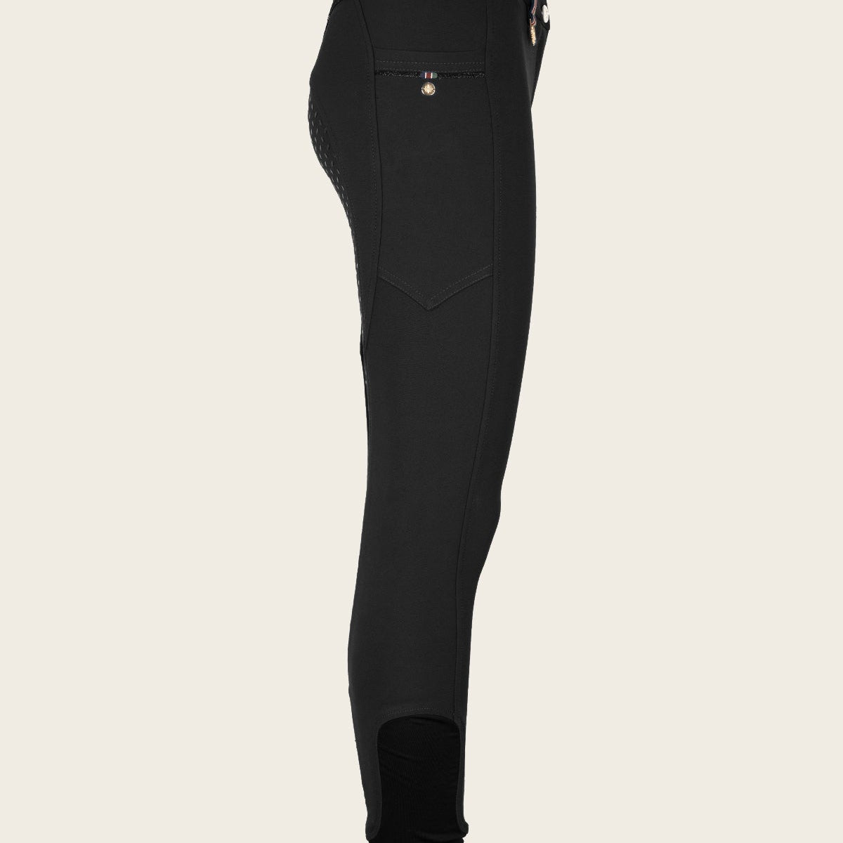 Inspire Full Seat High Waist Black Coolmax Breeches - Espoir Equestrian - Equiluxe Tack