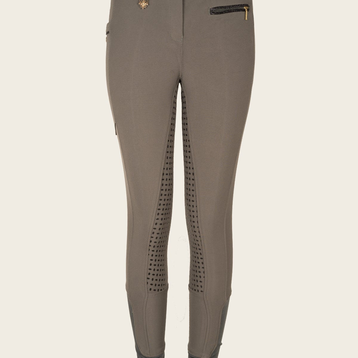 Inspire Full Seat High Waist Dusky Green Bamboo Breeches - Espoir Equestrian - Equiluxe Tack