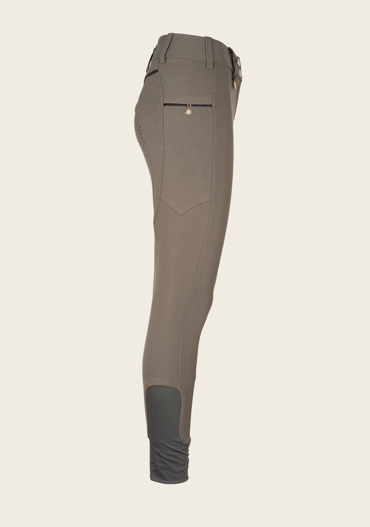 Inspire Full Seat High Waist Dusky Green Bamboo Breeches - Espoir Equestrian - Equiluxe Tack