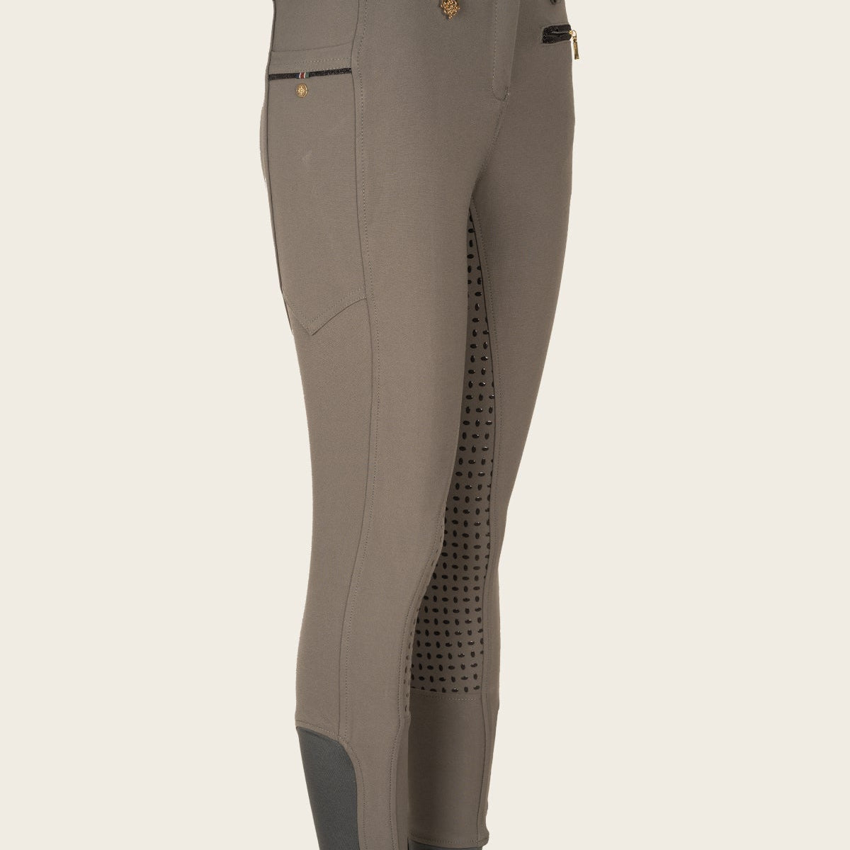 Inspire Full Seat High Waist Dusky Green Bamboo Breeches - Espoir Equestrian - Equiluxe Tack